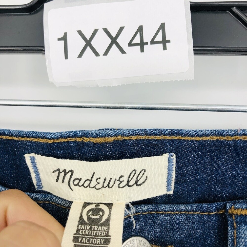 Madewell AA594 Women's Blue Cotton Blend Stovepipe Regular Fit Jeans Pant Sz 26 - Picture 3 of 10